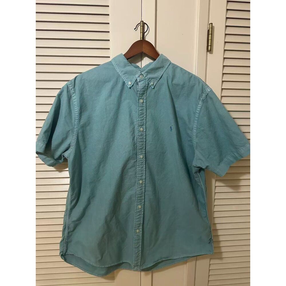 Polo Ralph Lauren Oxford Shirt Mens XXL Green Classic Fit